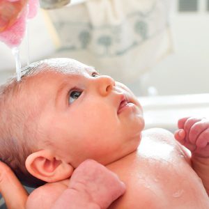 Bathing New Born Baby